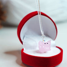 Load image into Gallery viewer, Money Pig Necklace Abundance Silver Plated