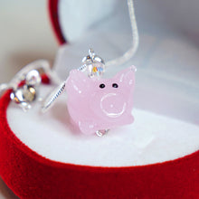 Load image into Gallery viewer, Money Pig Necklace Abundance Silver Plated