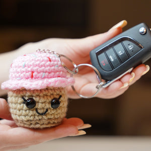 Keychains in Crochet Cupcakes