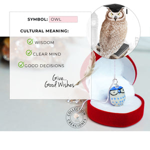 Silver Plated Wisdom Owl Necklace