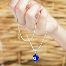 Load image into Gallery viewer, Silver Plated Lucky Eye Necklace