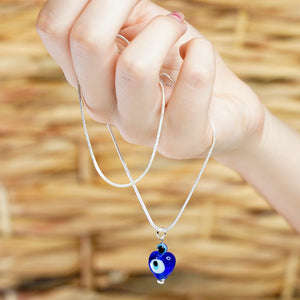 Silver Plated Lucky Eye Necklace