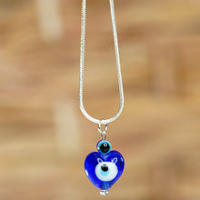 Load image into Gallery viewer, Silver Plated Lucky Eye Necklace