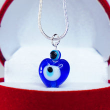 Load image into Gallery viewer, Silver Plated Lucky Eye Necklace