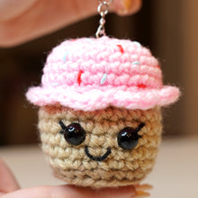 Load image into Gallery viewer, Keychains in Crochet Cupcakes