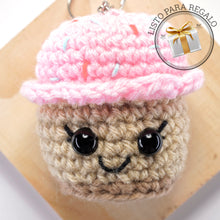 Load image into Gallery viewer, Keychains in Crochet Cupcakes