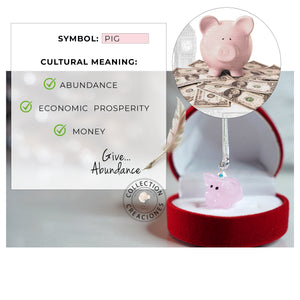 Money Pig Necklace Abundance Silver Plated